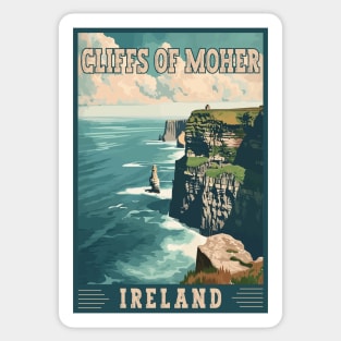 Cliffs Of Moher In Ireland Irish Coastline Travel Art Sticker